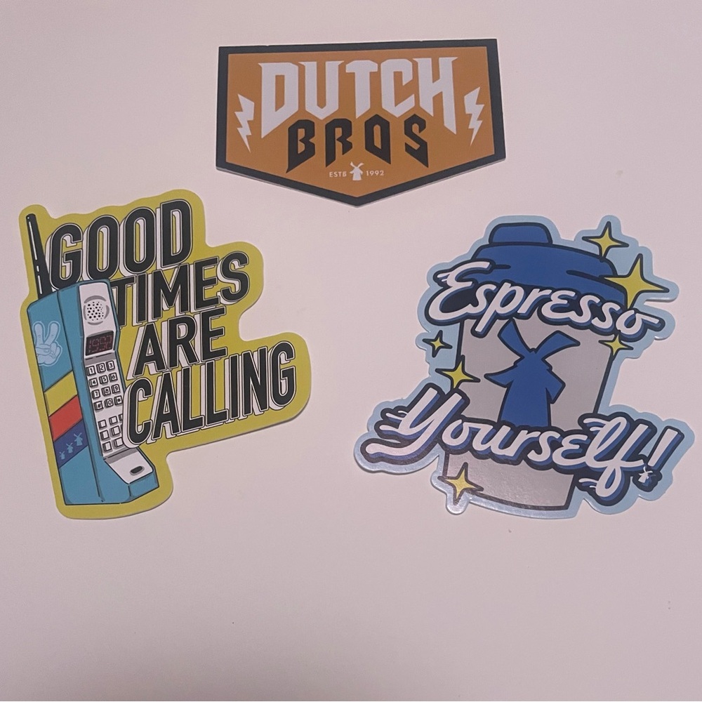 Dutch Bros 3 Sticker Set